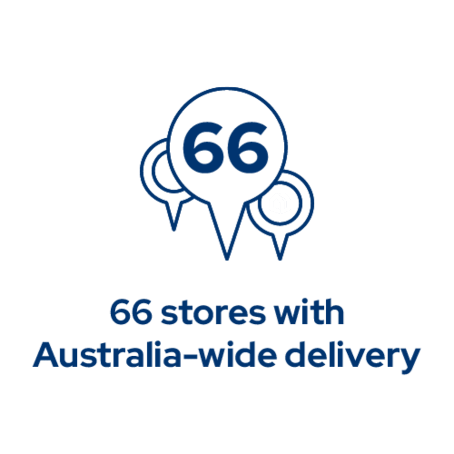 66 stores with Australia-wide delivery
