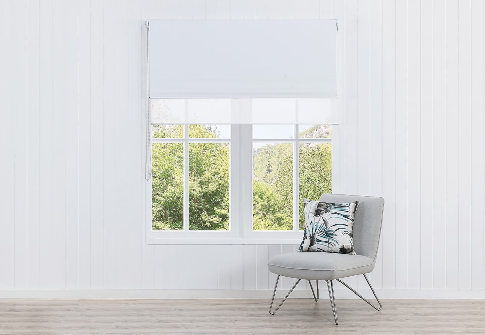 DUSK Duo Roller Blind - Blockout & Sheer 60 x 240cm
