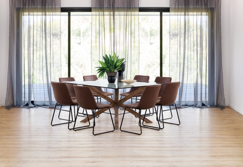 PROMENADE 9 Piece Dining Suite with Loire Dining Chairs