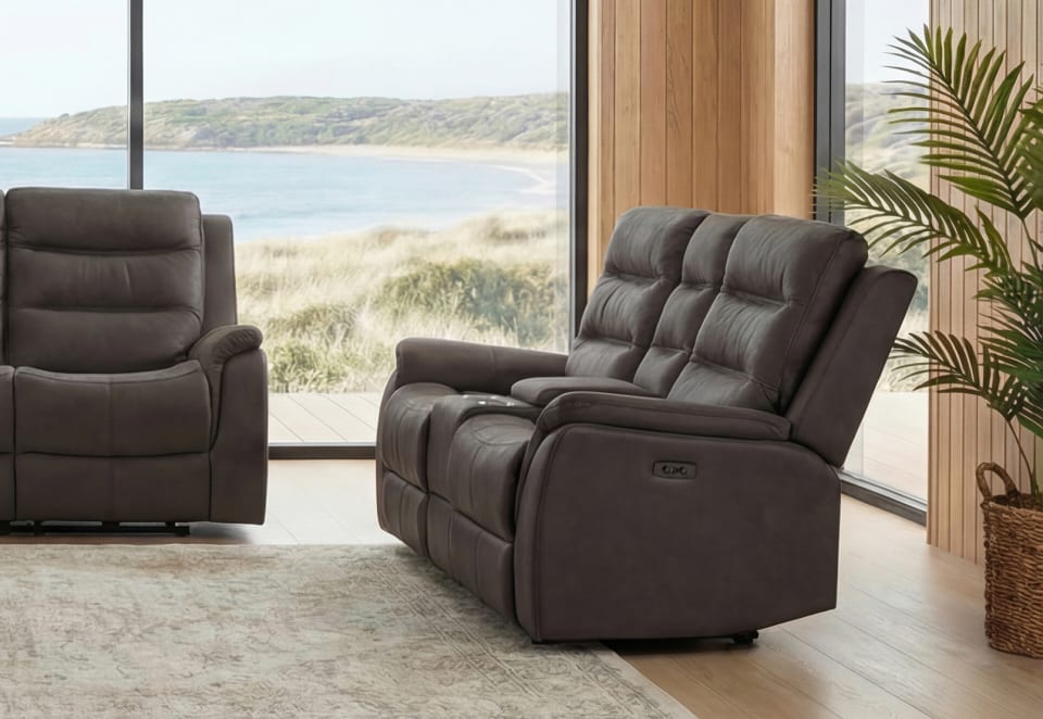 NADAL FABRIC 2 Seater with Electric Recliners