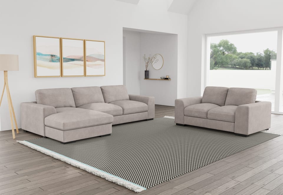 JOSEPHINE FABRIC Sofa Chaise Pair