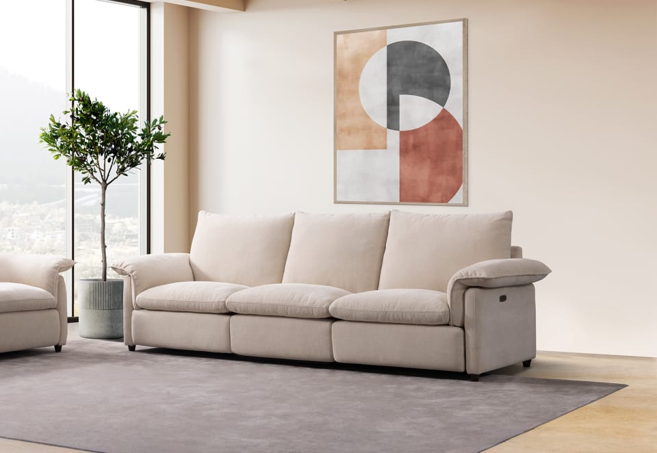 NICKI FABRIC 3.5 Seater Electric Recliner