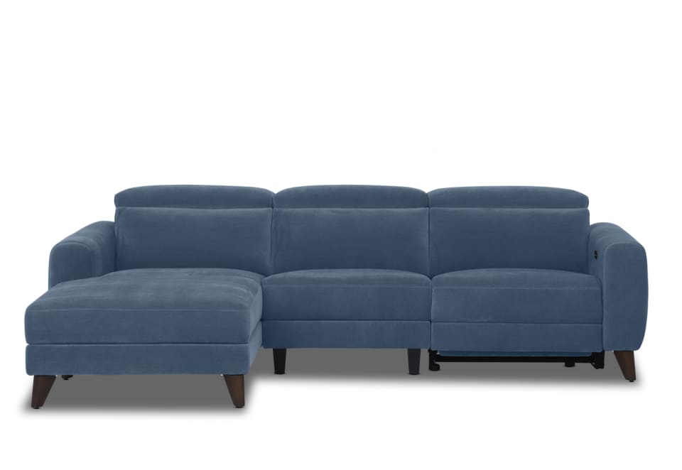 SPECTRA FABRIC 3 Seater Electric Recliner with Left Hand Facing Chaise