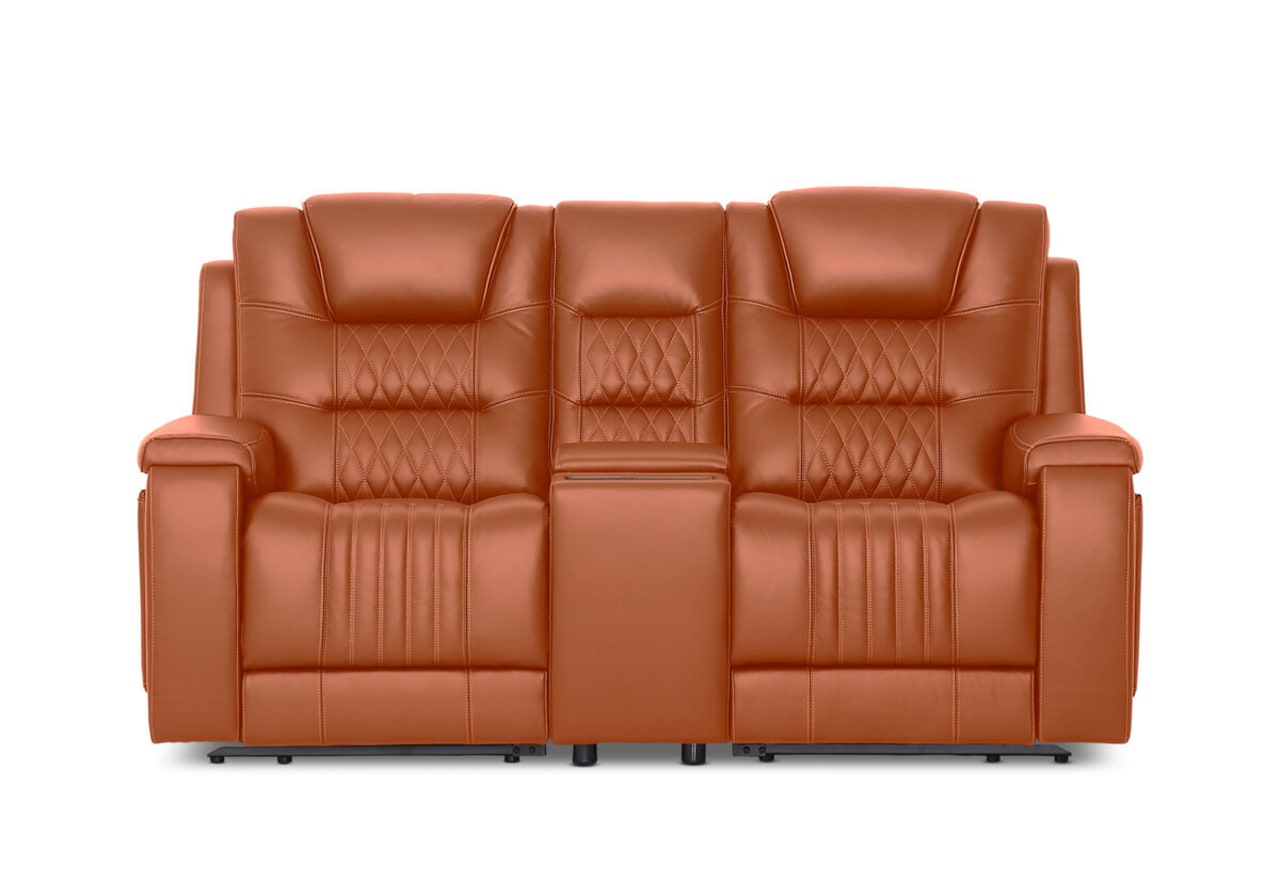 AGASSI LEATHER 2 Seater Dual Electric Recliners – image 1 of 3