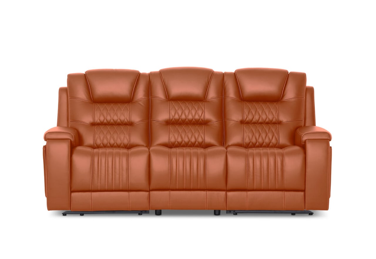 AGASSI LEATHER 3 Seater with Dual Electric Recliners – image 1 of 3