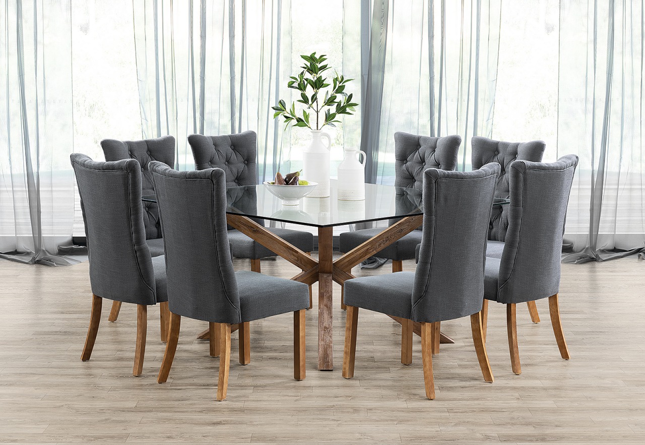 PROMENADE 9 Piece Dining Suite with Nottingham Dining Chairs – image 1 of 4