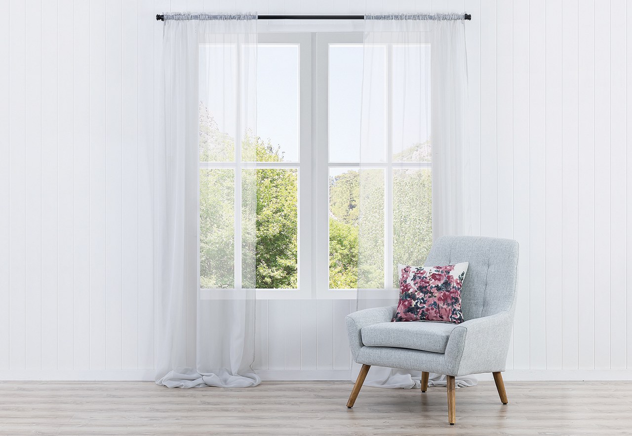 MIST Voile Rod Pocket Curtain with Hemming Tape 135 x 290cm – image 1 of 2