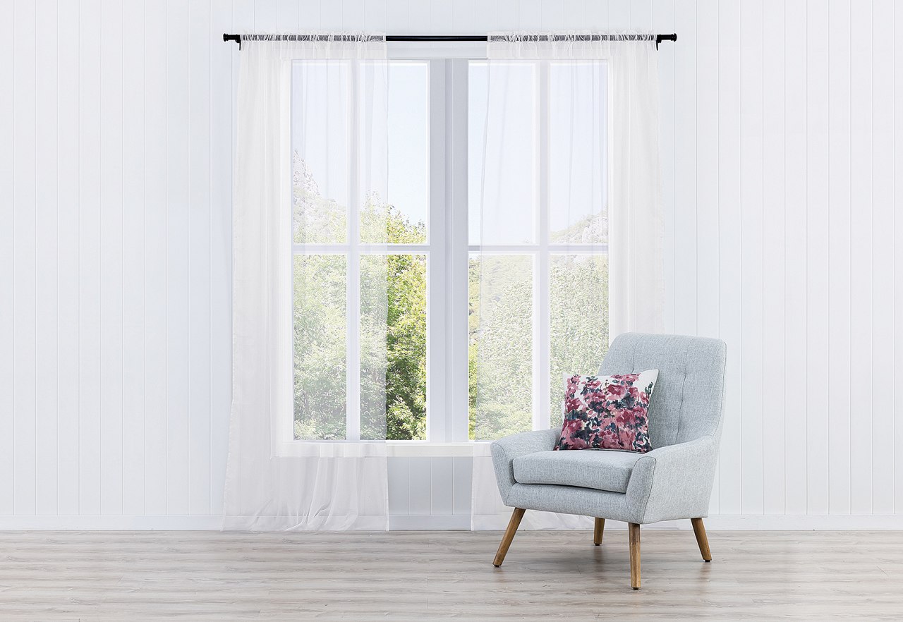MIST Voile Rod Pocket Curtain with Hemming Tape 135 x 290cm – image 1 of 1