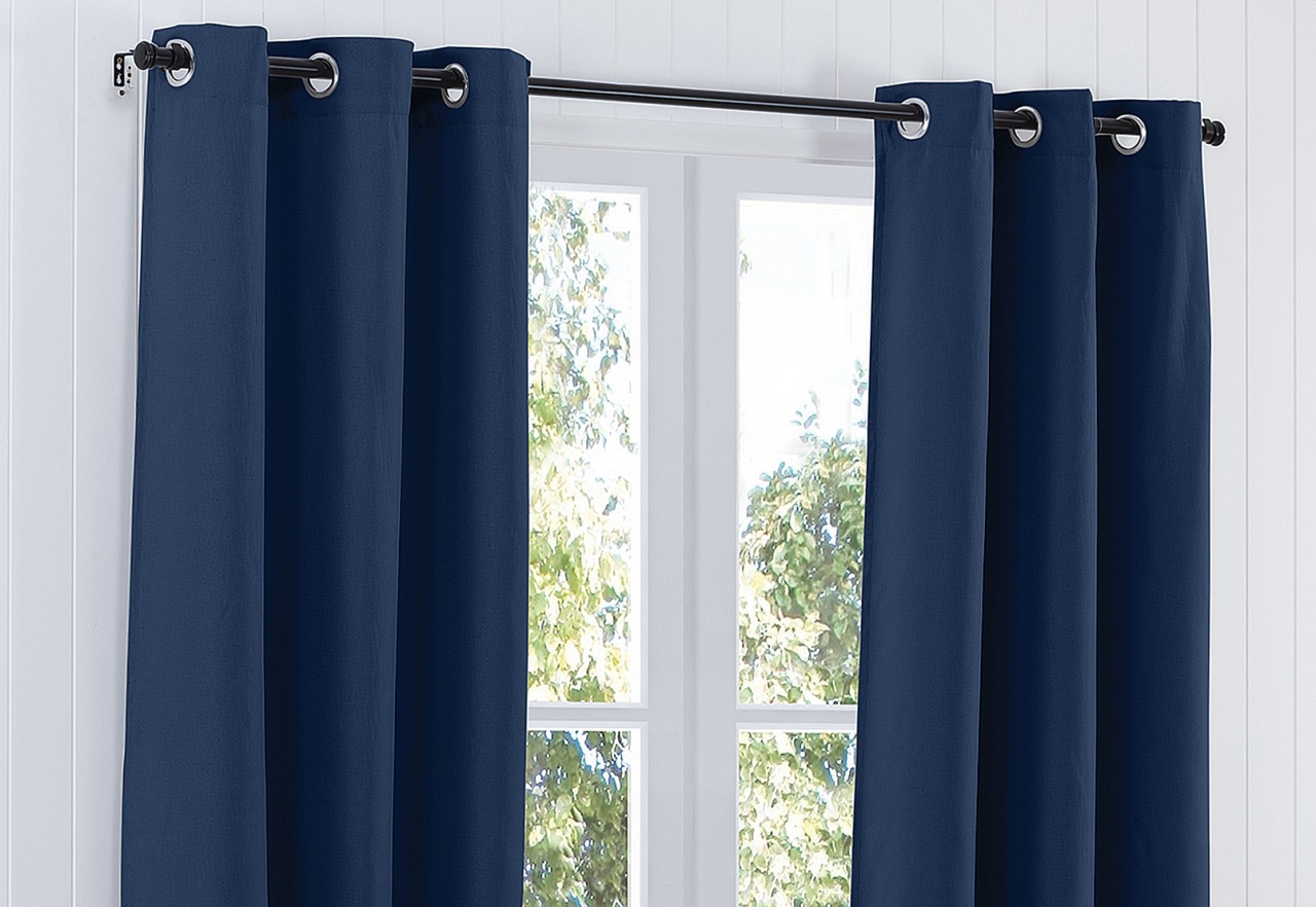 NASH Linen Look Triple Weave Eyelet Curtain 120 x 223cm – image 2 of 2