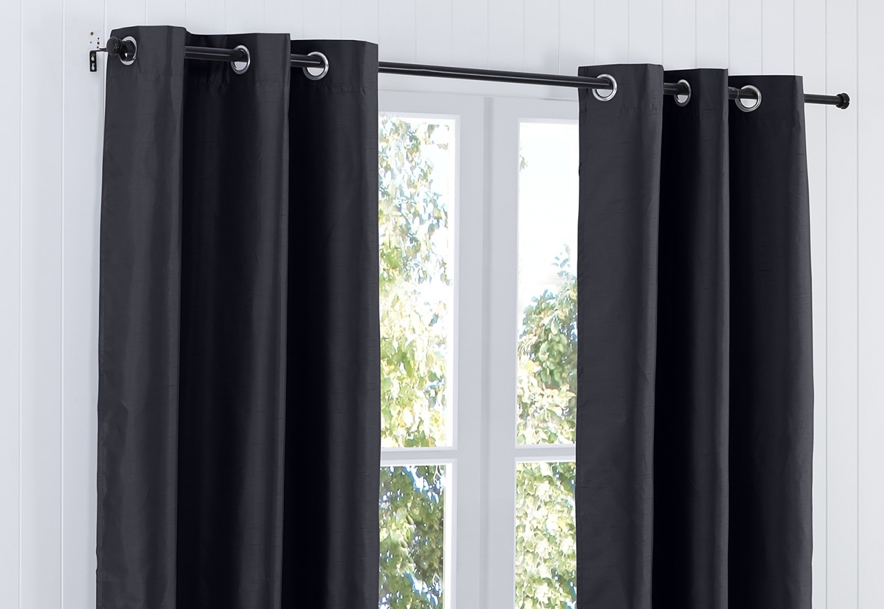 NOVA Faux Silk Eyelet Curtain 120 x 223cm – image 2 of 2