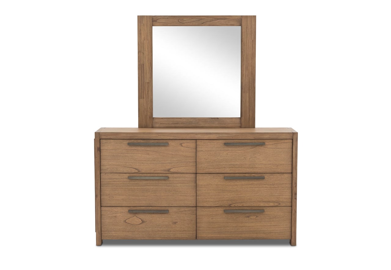 ROMULUS 6 Drawer Dresser with Mirror – image 1 of 11