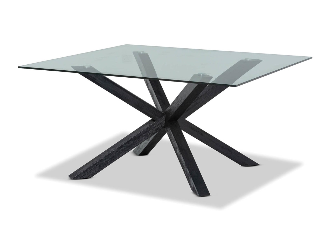 PROMENADE Square Glass Top Dining Table – image 4 of 8