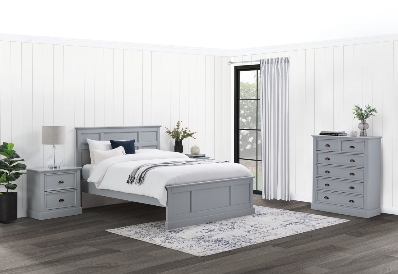 CHRYSTELLE 4 Piece Queen Bed Tall Chest Suite – image 2 of 2