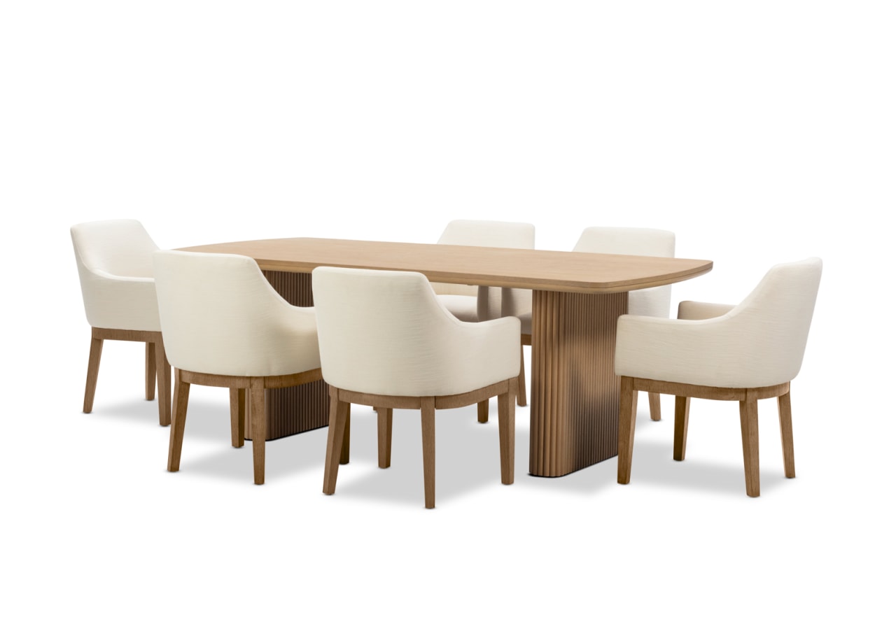 MIRAN 7 Piece 2100 Dining Suite with Armondo Dining Chairs – image 3 of 7