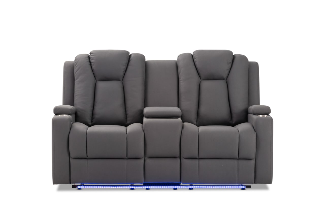 TRAVIS FABRIC 2 Seater with Recliners and Console – image 2 of 23