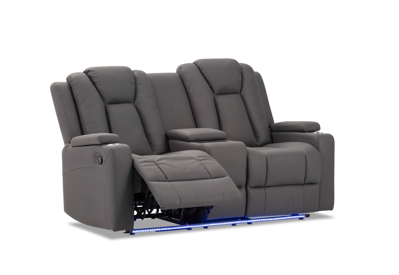 TRAVIS FABRIC 2 Seater with Recliners and Console – image 8 of 23