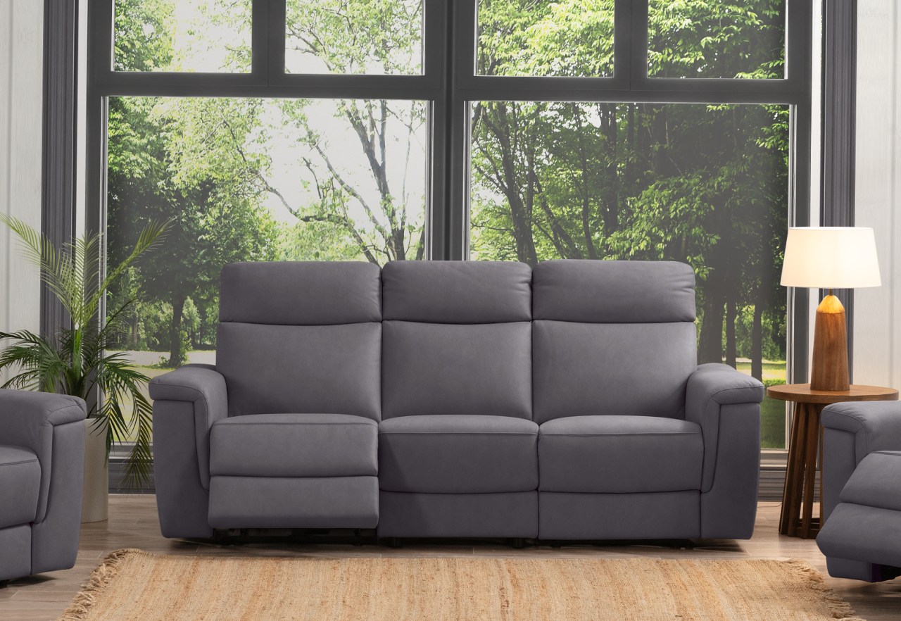 SERGIO FABRIC 3 Seater with 2 inbuilt Electric Recliners – image 16 of 18