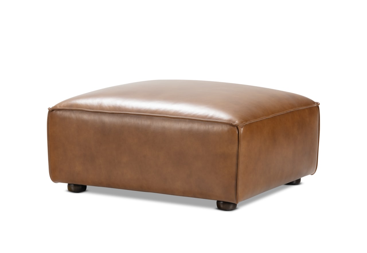 BARTELLE LEATHER Ottoman – image 3 of 6