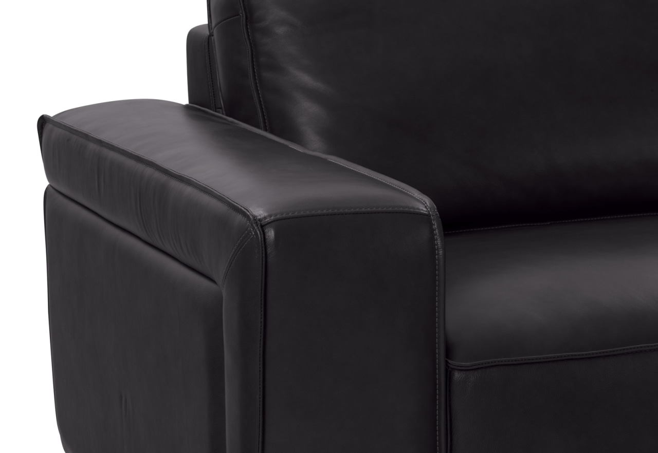 BARTELLE LEATHER 3.5 Seater Sofa with Ottoman. – image 10 of 11