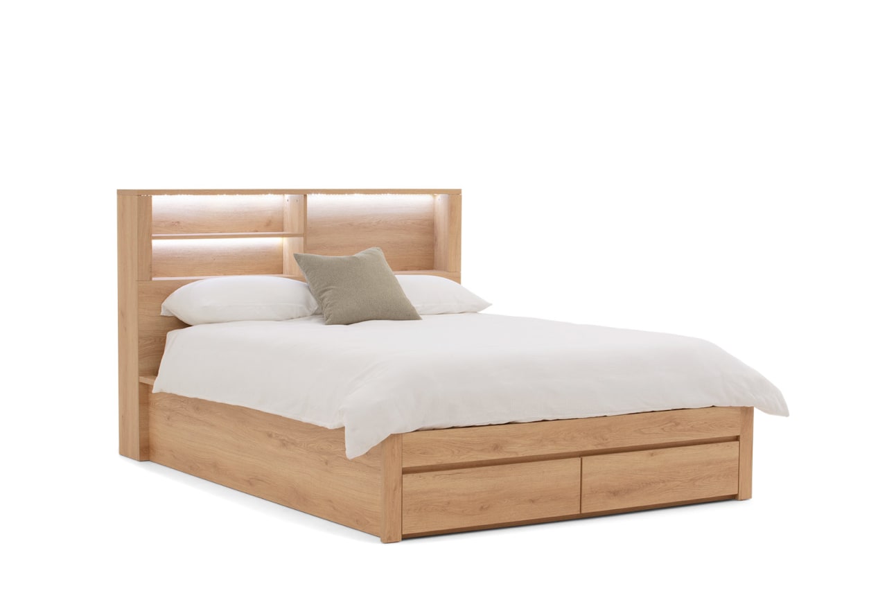 COLWYN BAY Queen Gas Lift Bed with 2 Drawers – image 3 of 26
