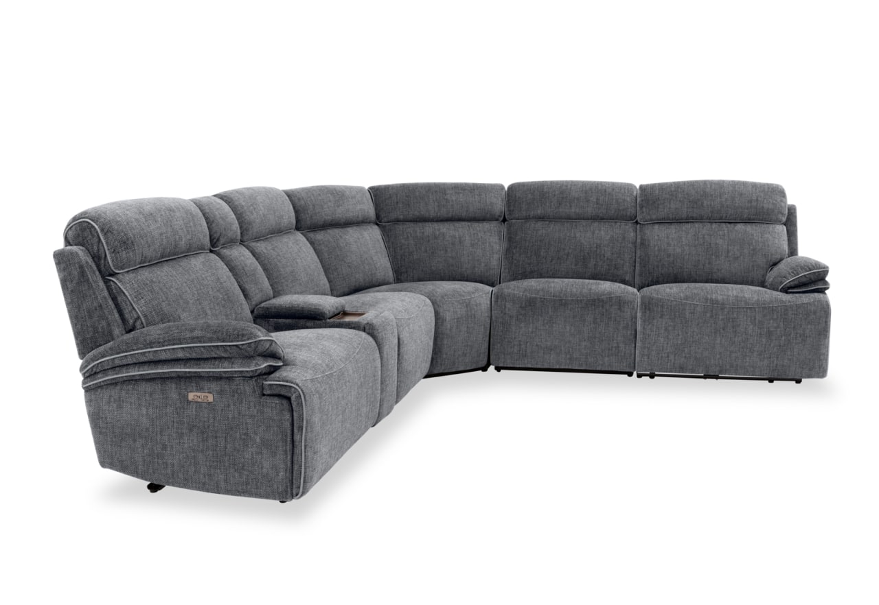 SEYMOUR FABRIC 5 Seater Corner Lounge with LHF Console – image 10 of 23