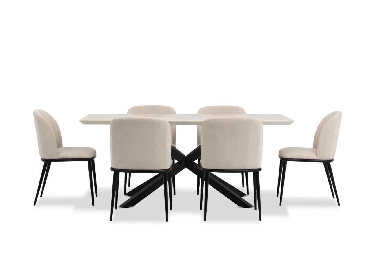 ARABELLA 7 Piece Dining Suite with Cedric Dining Chairs – image 1 of 6