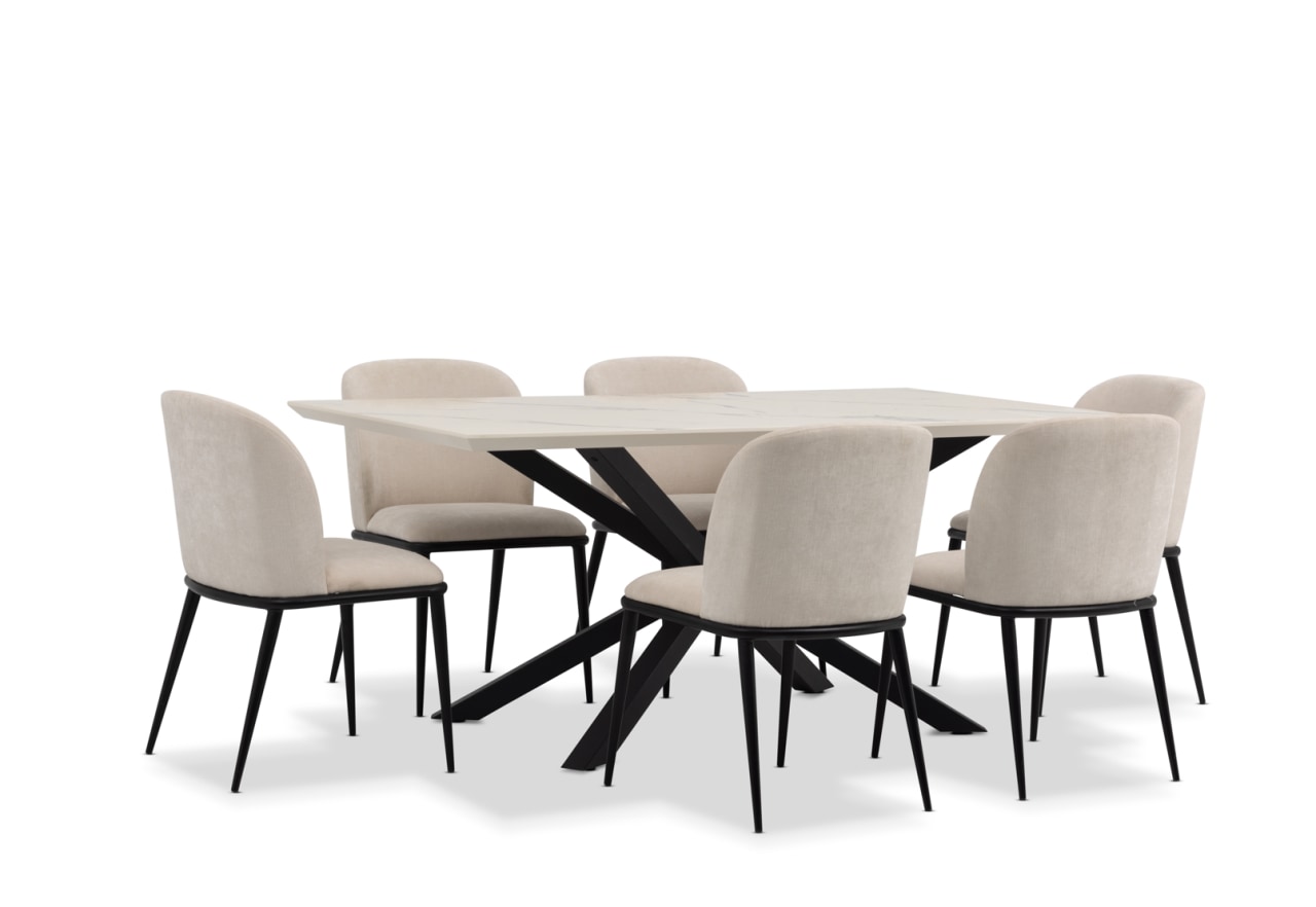 ARABELLA 7 Piece Dining Suite with Cedric Dining Chairs – image 2 of 6