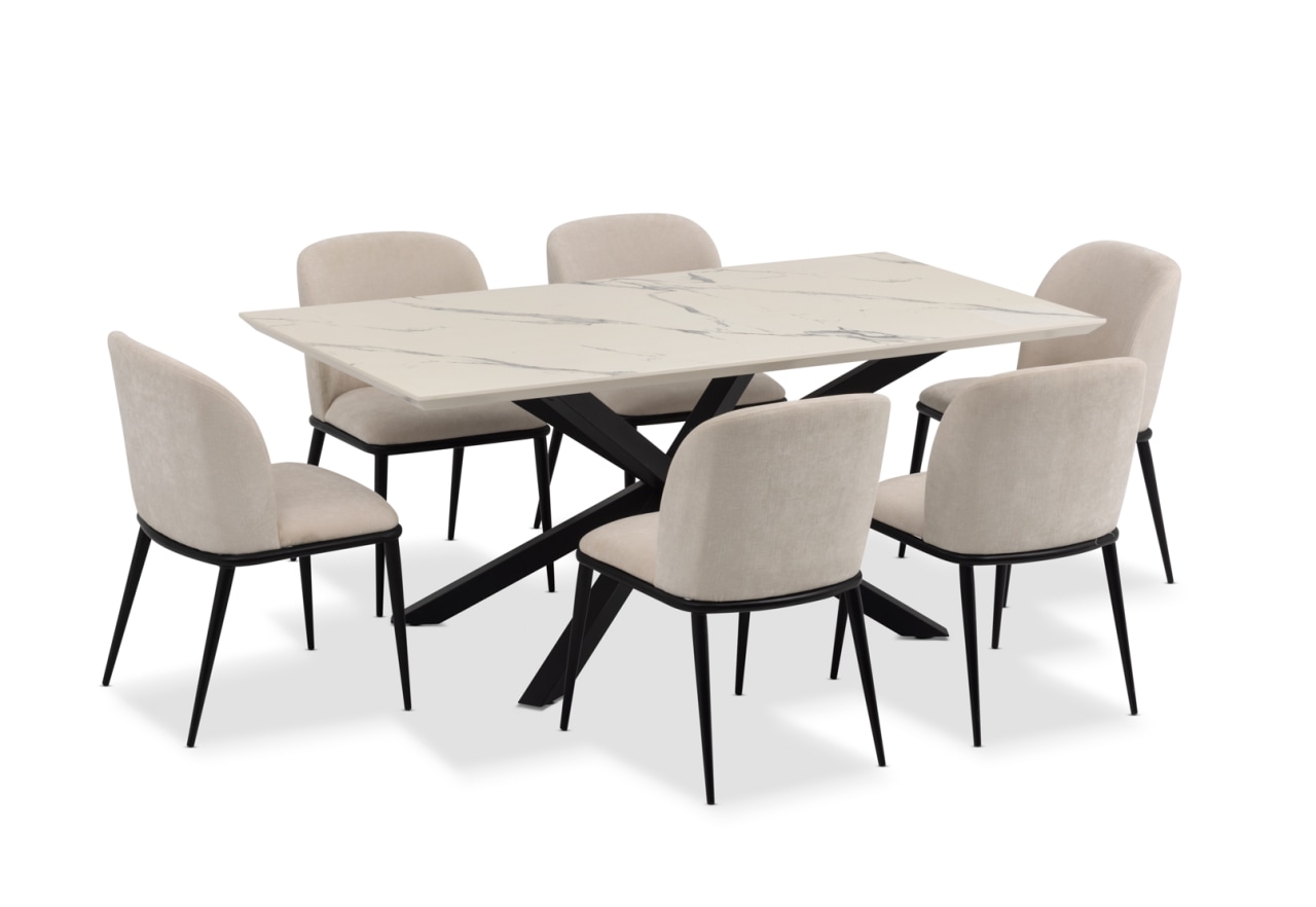 ARABELLA 7 Piece Dining Suite with Cedric Dining Chairs – image 4 of 6