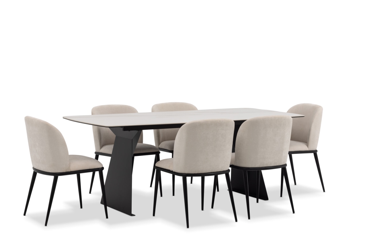 MACKINLEY 7 Piece Dining Suite with Cedric Dining Chairs – image 2 of 10