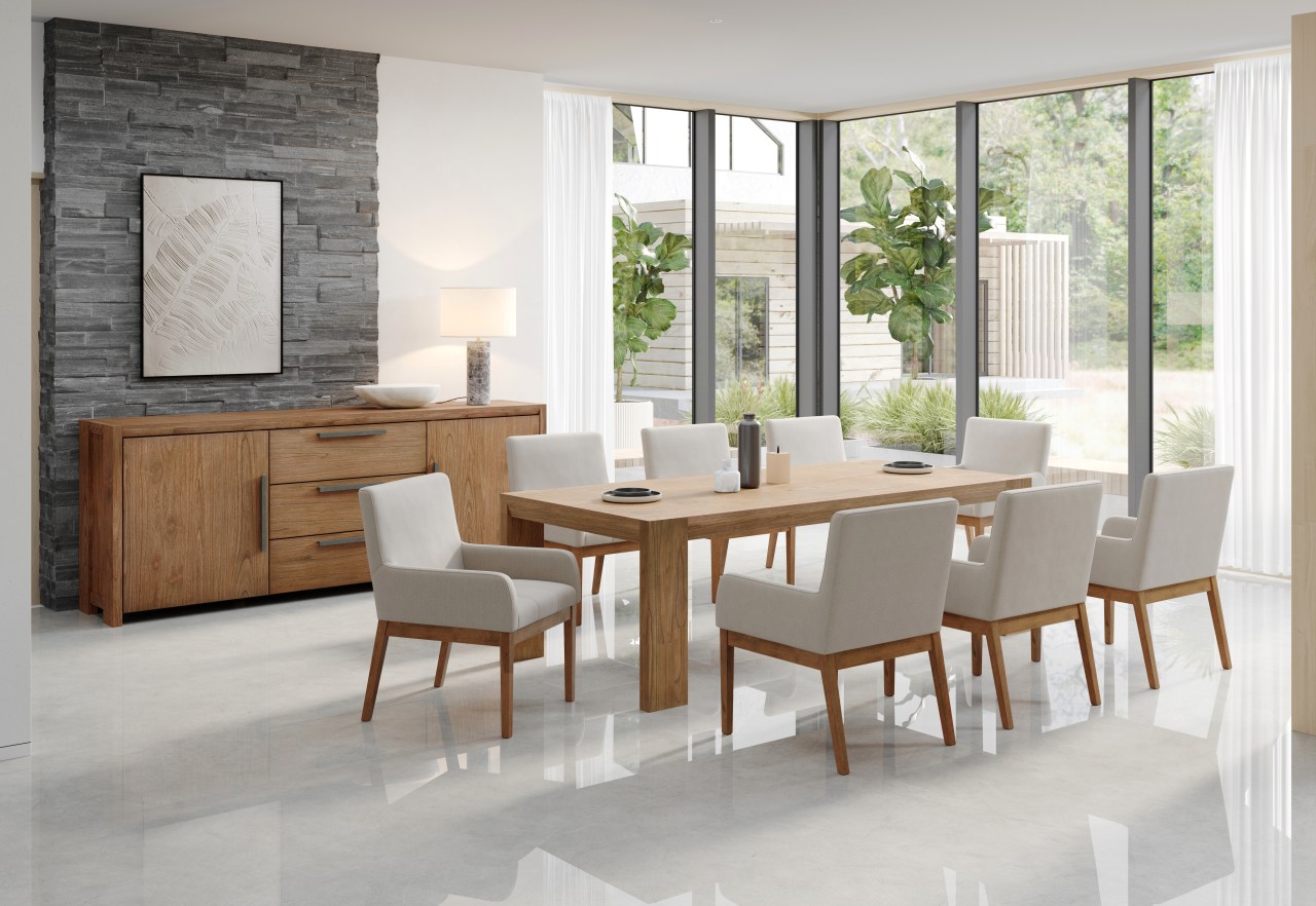 ROMULUS 9 Piece Dining Suite with Lazarus Dining Chairs – image 1 of 3