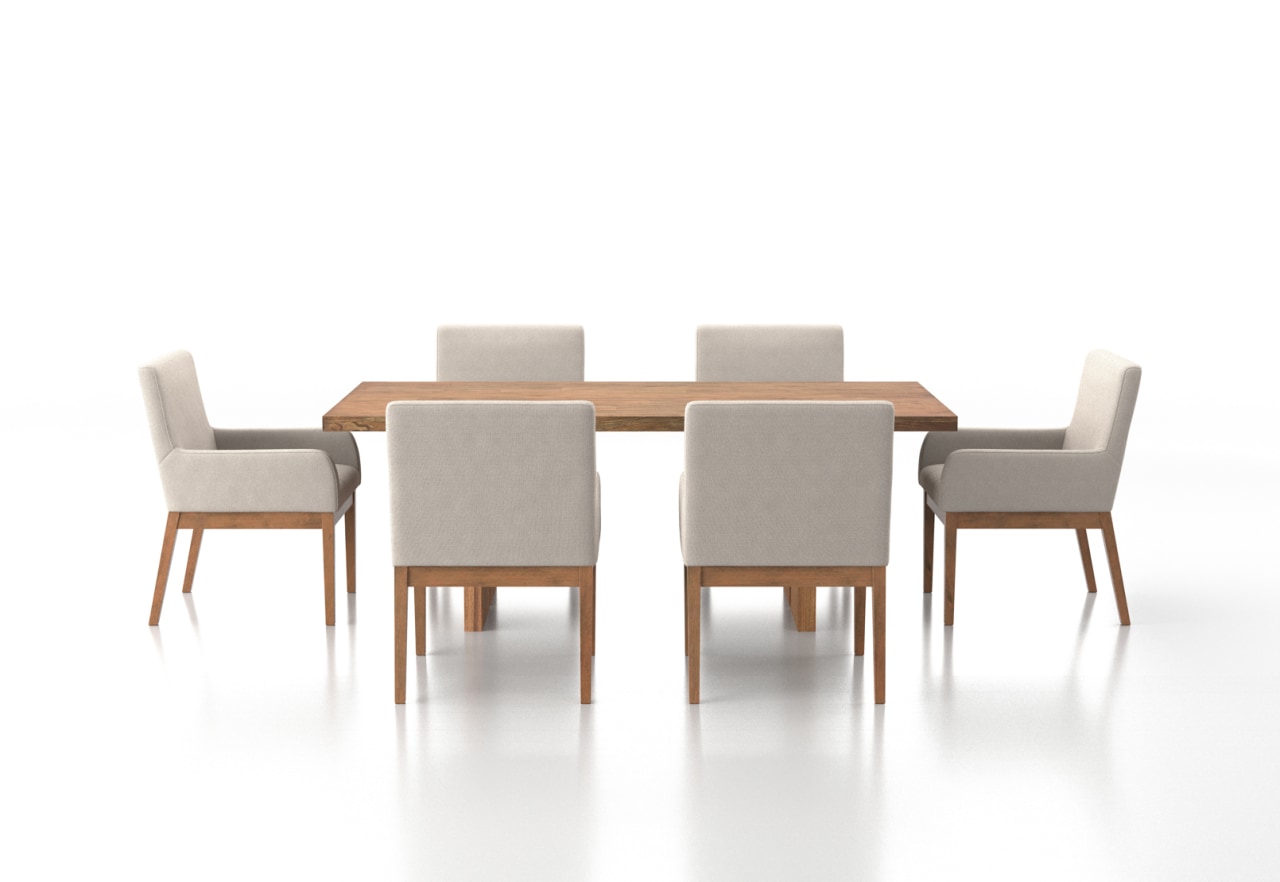 SORVINO 7 Piece Dining Suite with Lazarus Dining Chairs – image 1 of 2