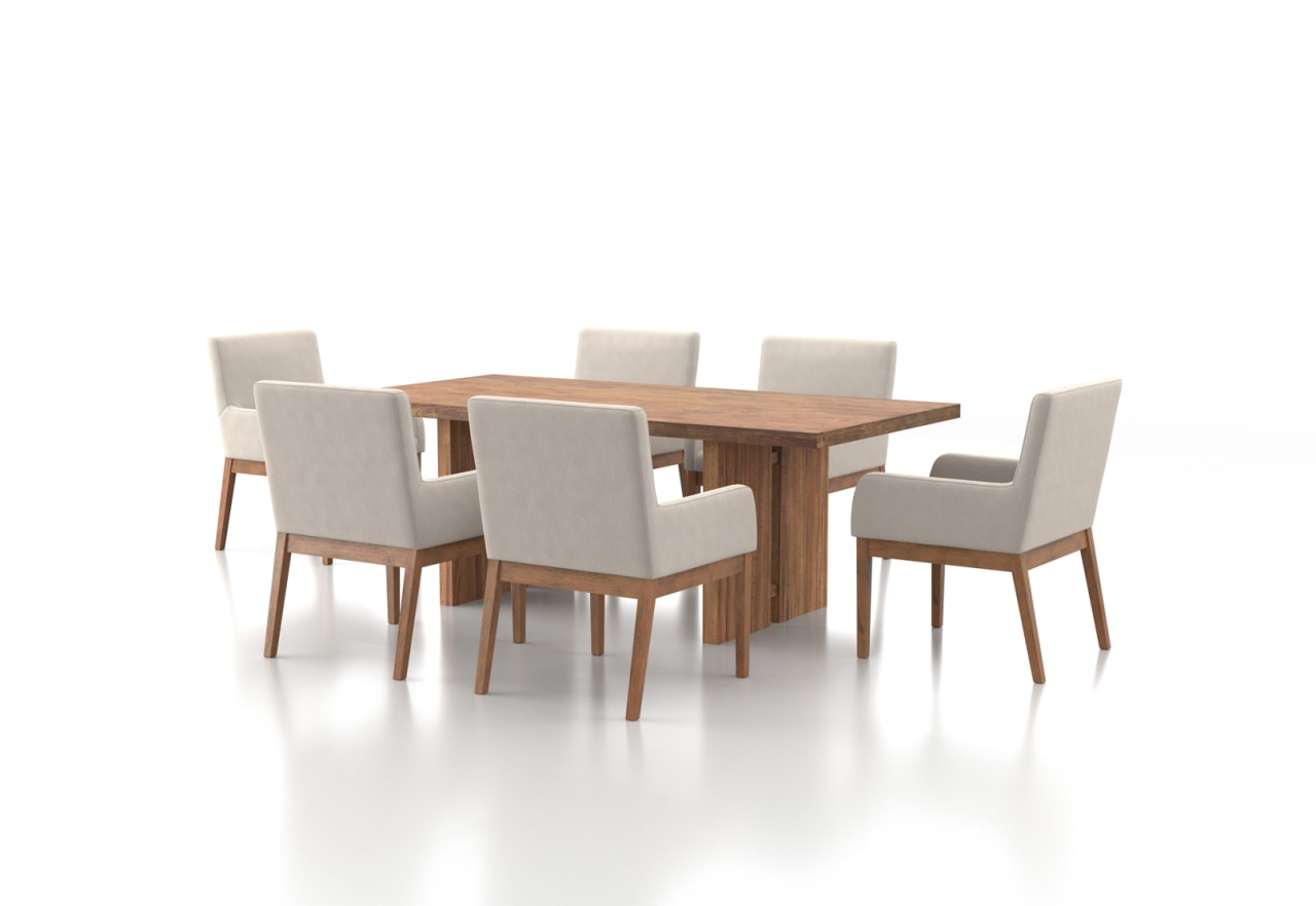SORVINO 7 Piece Dining Suite with Lazarus Dining Chairs – image 2 of 2