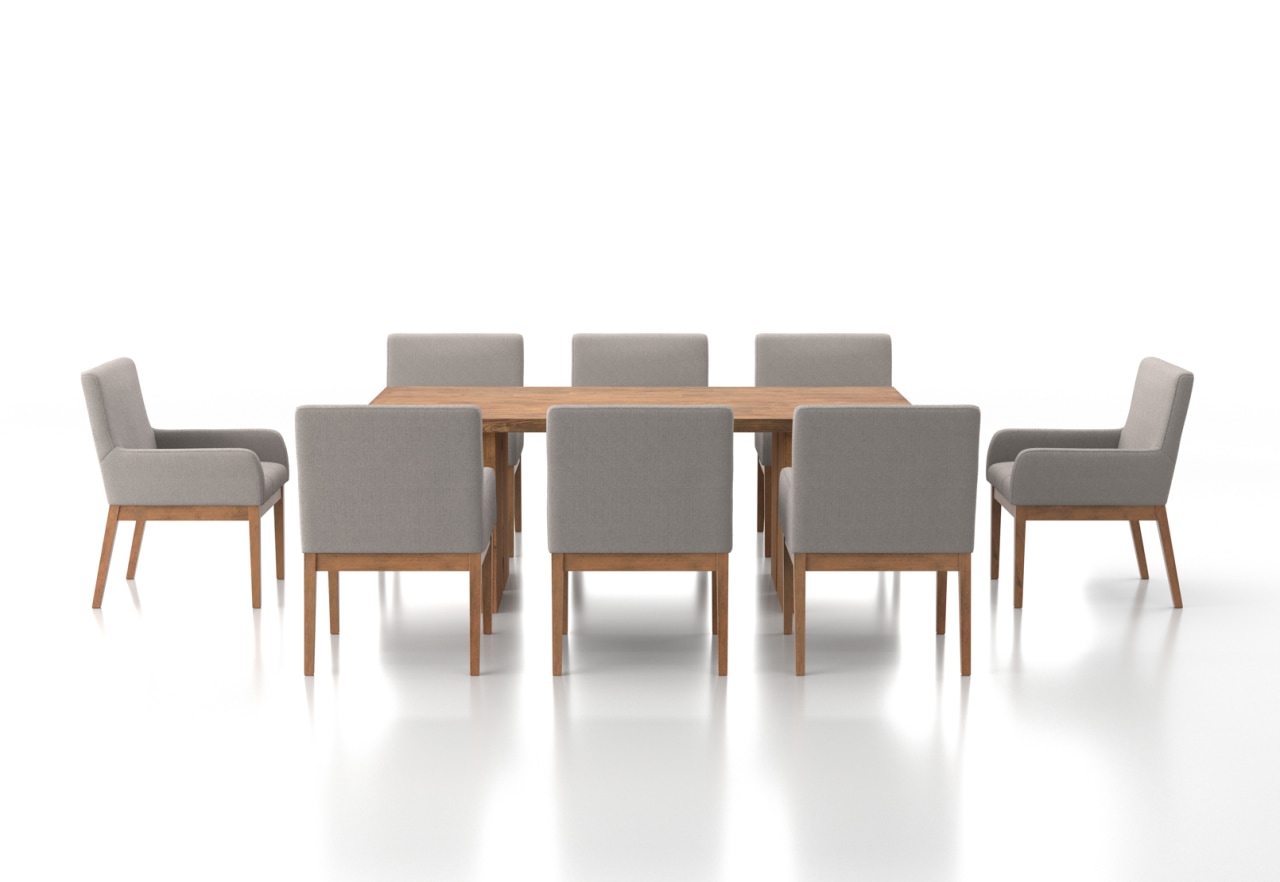 SORVINO 9 Piece Dining Suite with Lazarus Dining Chairs – image 2 of 3
