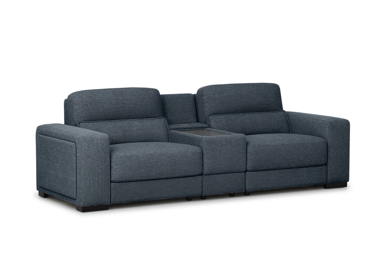 ELISEO FABRIC 2 Seater Sofa with Square Console – image 2 of 6