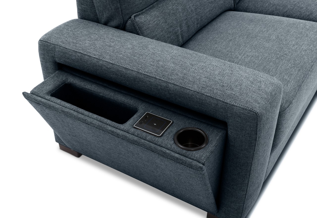 ELISEO FABRIC 4 Seater Wedge Sofa – image 9 of 12