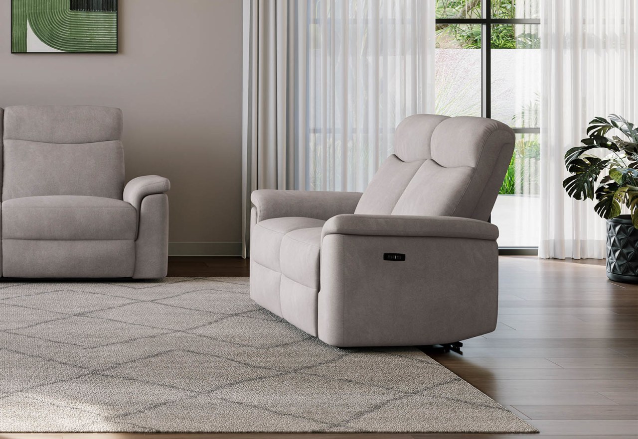 JULIAN FABRIC 2 Seater Electric Recliners – image 1 of 13