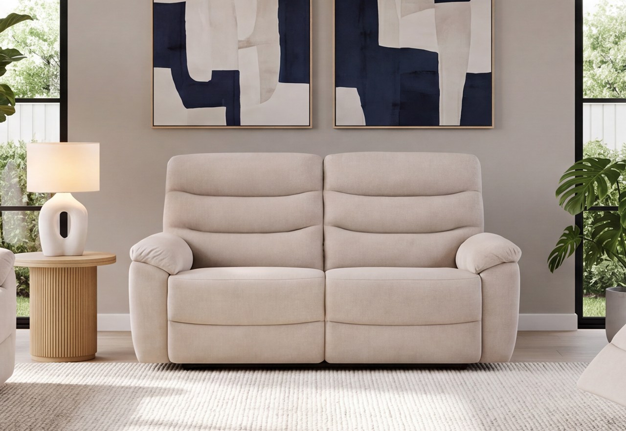 REUBEN FABRIC 3 Seater Electric Recliners – image 1 of 12