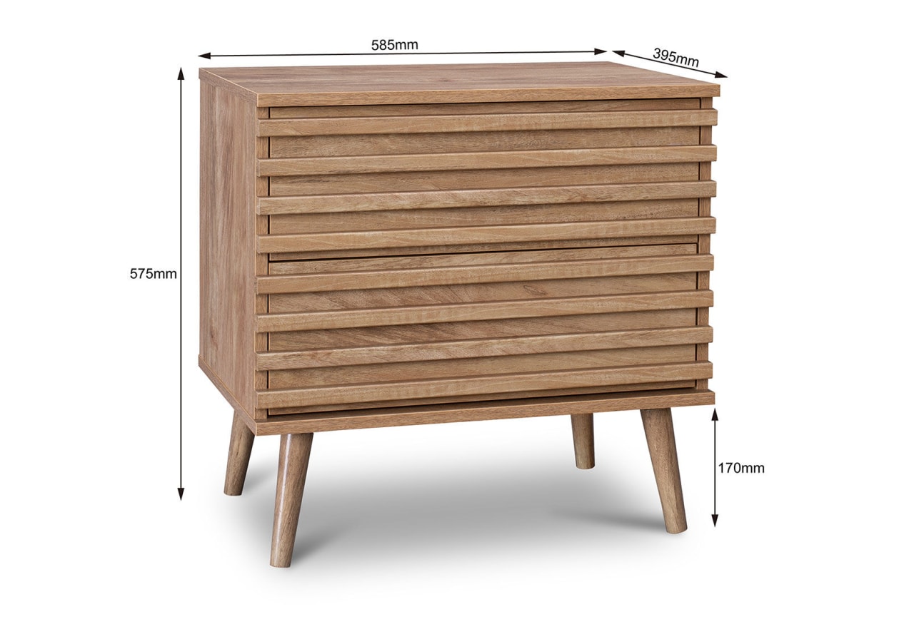 STEVENSON 2 Drawer Bedside – image 7 of 8