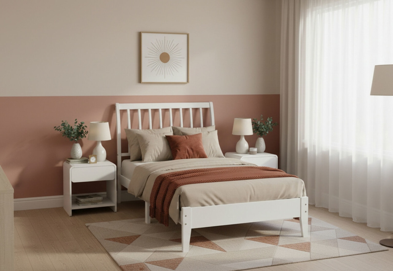 BARRY White Single Bed – image 1 of 5