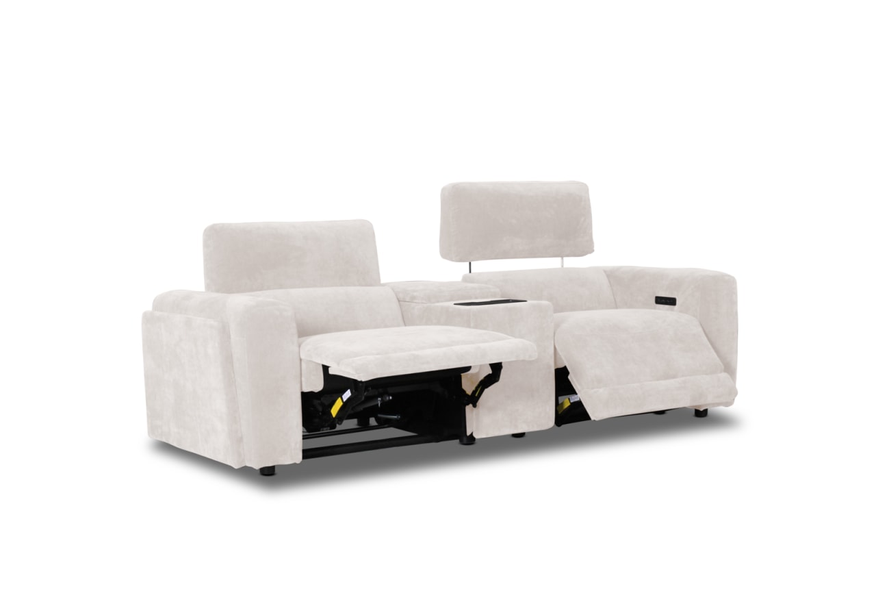 CHICAGO FABRIC 2 Seater Electric Recliner and Console – image 6 of 13