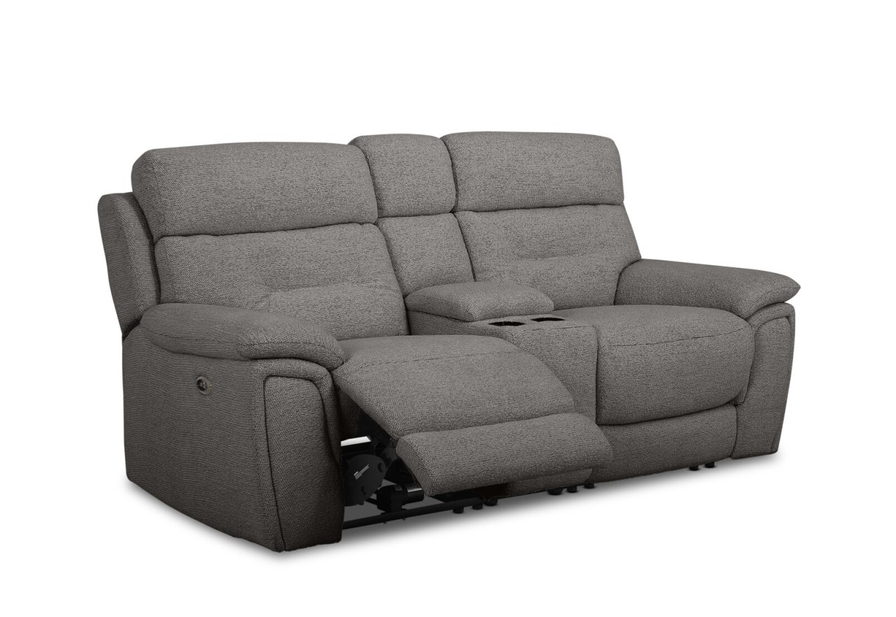 KINGSBRIDGE FABRIC 2 Seater Electric Recliners with Console – image 2 of 9