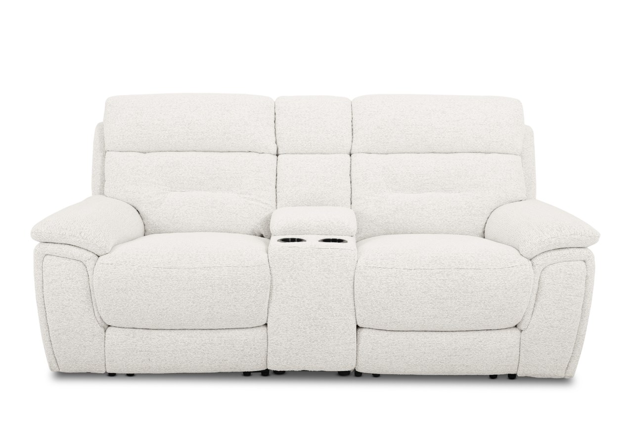 KINGSBRIDGE FABRIC 2 Seater Electric Recliners with Console – image 1 of 9