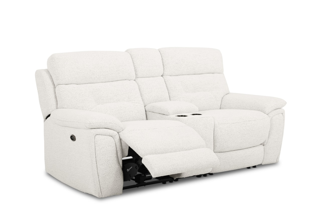 KINGSBRIDGE FABRIC 2 Seater Electric Recliners with Console – image 2 of 9