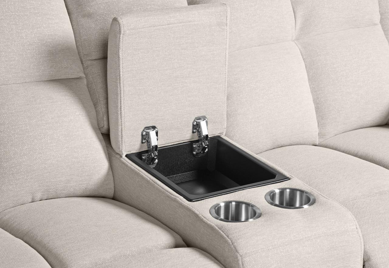 KRAVITZ FABRIC 2 Seater with Electric Recliners and Console – image 6 of 10