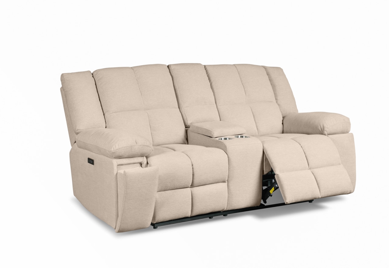 KRAVITZ FABRIC 2 Seater with Electric Recliners and Console – image 4 of 8