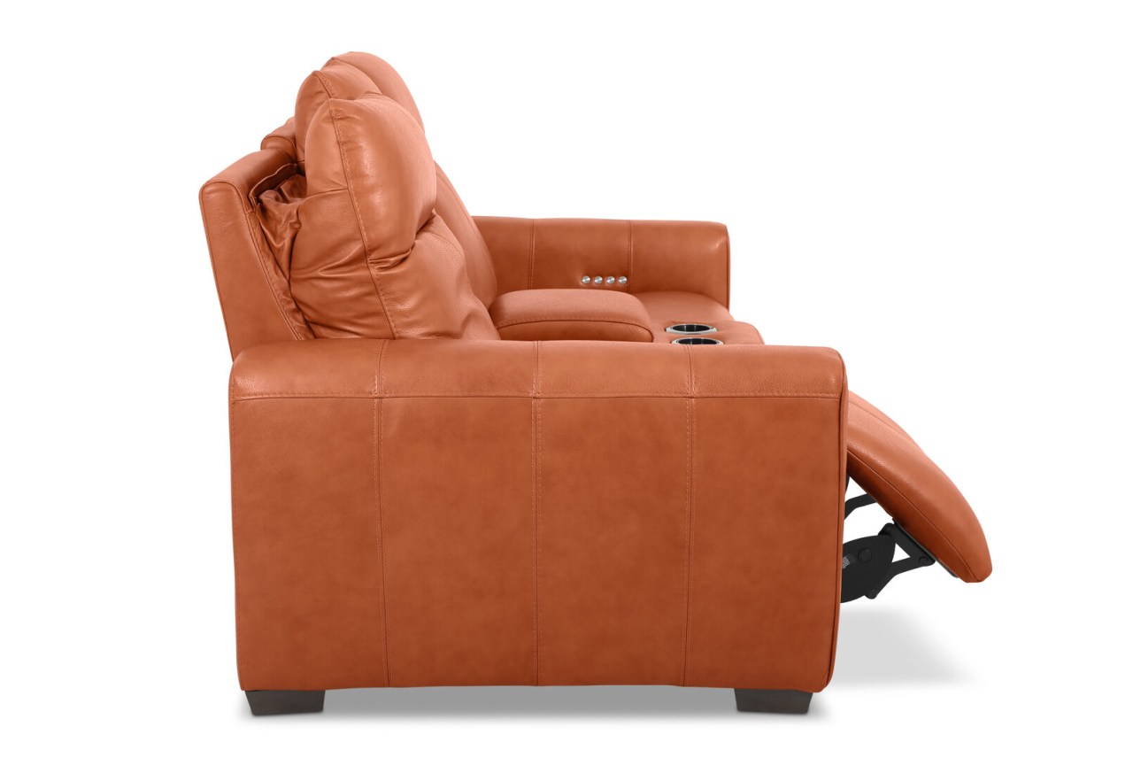 MATIAS LEATHER 2 Seater Electric Recliners with Console – image 7 of 10