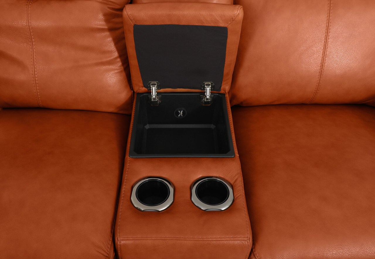 MATIAS LEATHER 2 Seater Electric Recliners with Console – image 9 of 10
