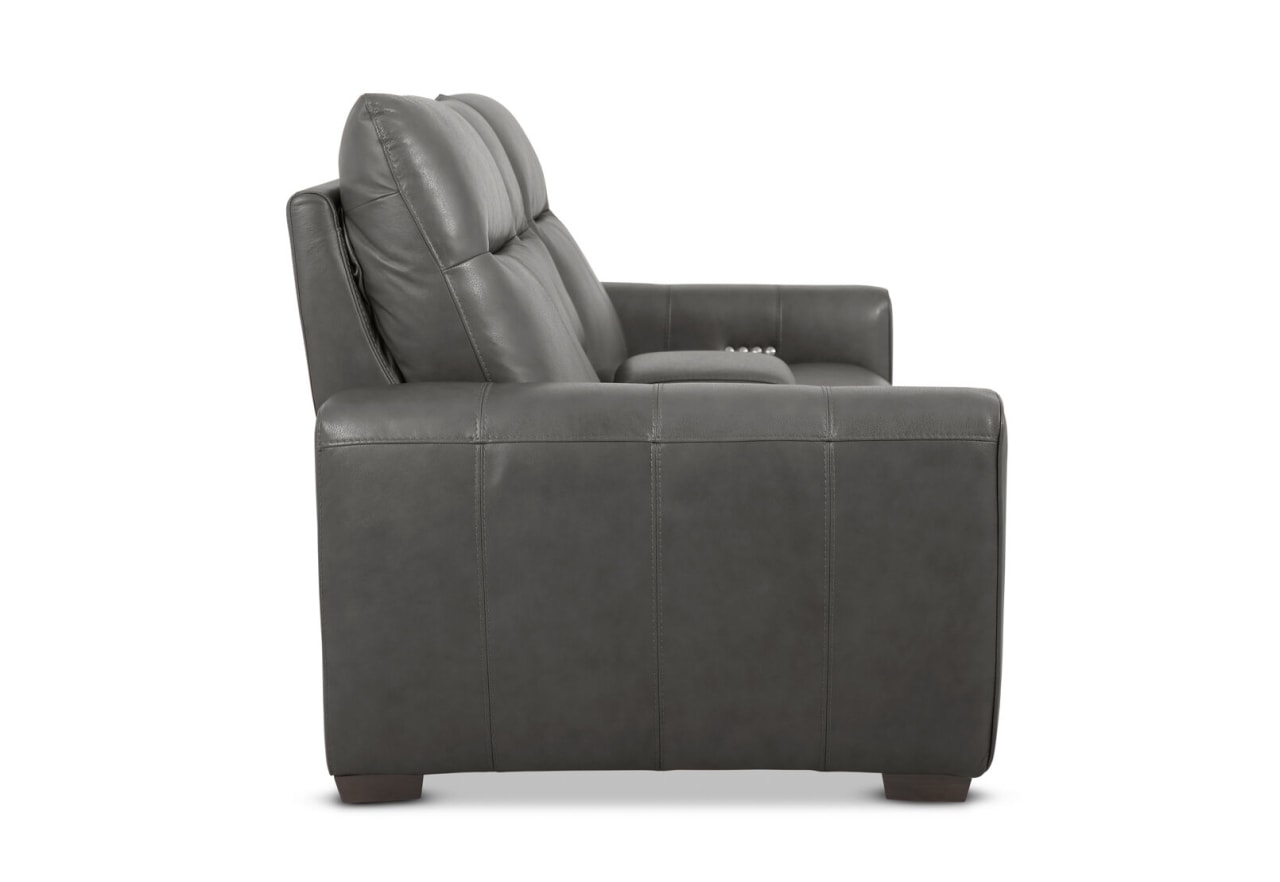 MATIAS LEATHER 2 Seater Electric Recliners with Console – image 3 of 10