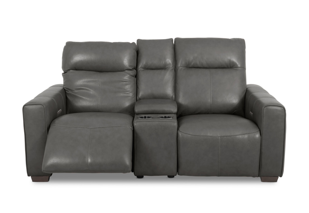 MATIAS LEATHER 2 Seater Electric Recliners with Console – image 5 of 10