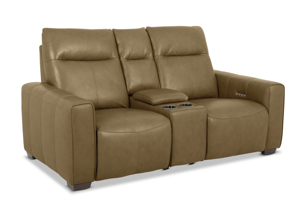 MATIAS LEATHER 2 Seater Electric Recliners with Console – image 2 of 10